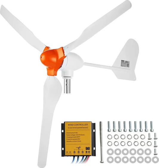 Windkraftanlage 800W 12 V Windgenerator 3 - Blatt - Windkraftgenerator mit MPPT - Regler einstellbare - GAIB SOLAR